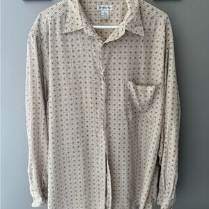 Men's Beige Patterned Shirt
